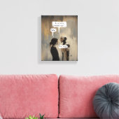 Desconectado (com frase) canvas afdruk (Insitu (Woonkamer))