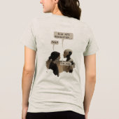 Desconectado (com frase) modelo II Tri-Blend Shirt (Achterkant)