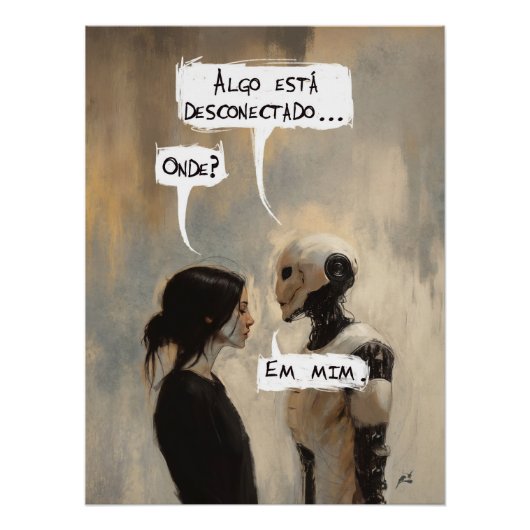 Desconectado (com frase) perfect poster (Voorkant)