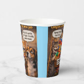 Description des gobelets en papier chat et chien (Droite)