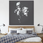 Desenho Charles Bukowski Canvas Afdruk (Insitu (Slaapkamer))