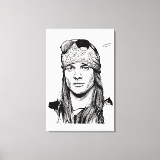 Desenho do Axl Rose Canvas Afdruk
