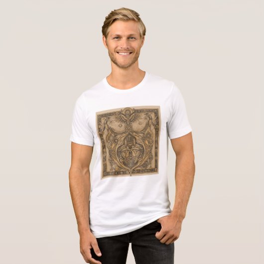 Desenho medieval Tri-Blend shirt (Voorkant volledig)