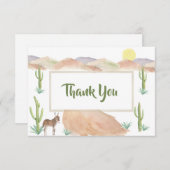 Desert Adventure commence Baby shower Merci (Devant / Derrière)