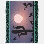 Desert Animals Kokopelli Fleece Blanket (Voorkant)