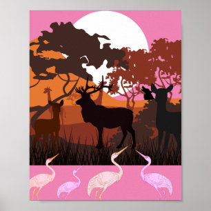 Desert animals poster