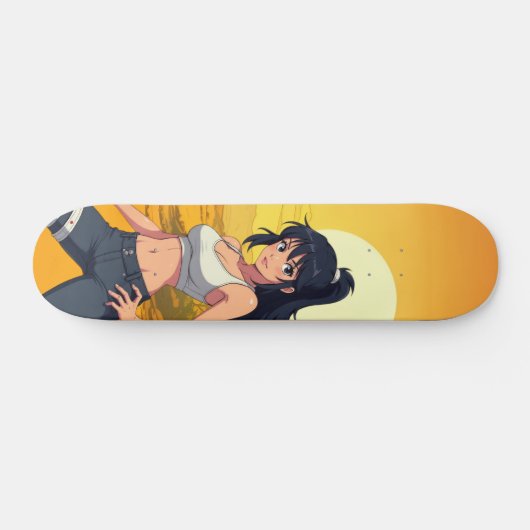 Désert Animé Japonais Skateboard (Horizontaal)