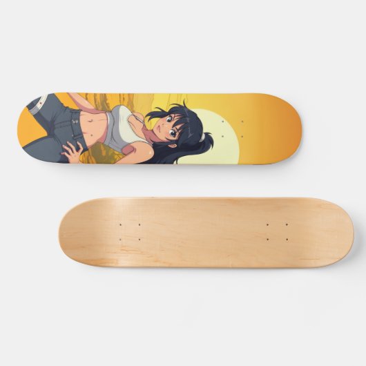 Désert Animé Japonais Skateboard (Horizontaal)