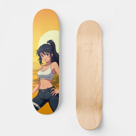 Désert Animé Japonais Skateboard (Voorkant)