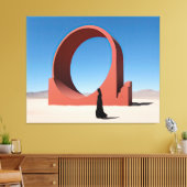 Desert Arcana: Crimson Gateway Canvas Afdruk (Insitu (Woonkamer))