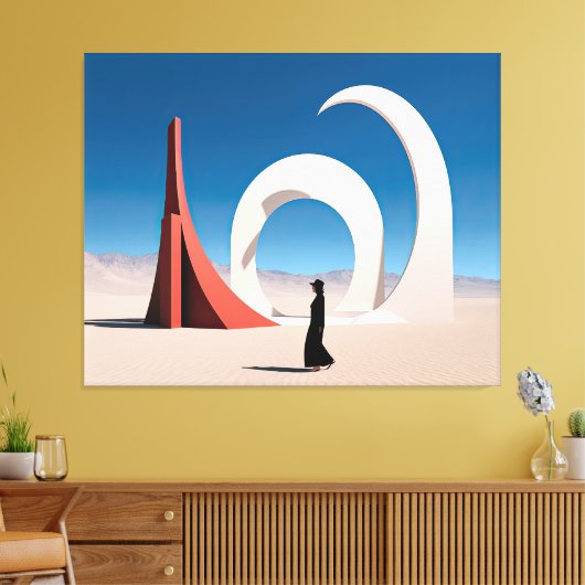 Desert Arcana: Echo's van oneindigheid Canvas Afdruk (Insitu (Woonkamer))