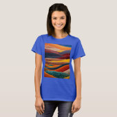 "Desert Art Blue T-Shirt - Explorez l'Art de (Devant entier)