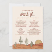 Desert Bachelorette Boire Si Carte De Jeu (Devant)