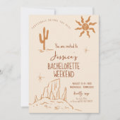 Desert Bachelorette weekend Uitnodigingsroute Kaart (Voorkant)