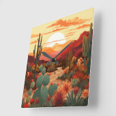 Desert Beauty #1 Poster Vierkante Klok (Hoek)