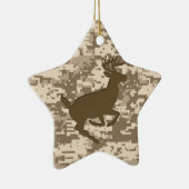Desert Beige Digital Camouflage Deer Camo Pattern Keramisch Ornament (Rechts)