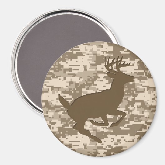 Desert Beige Digital Camouflage Deer Camo Pattern Magneet (Voorkant / Achterkant)