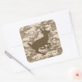 Desert Beige Digital Camouflage Deer Camo Pattern Vierkante Sticker (Envelop)