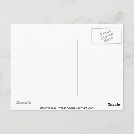 Desert Bloom Briefkaart (Achterkant)