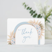 Desert Blue Arch Pampas Grass Boy carte de remerci (Debout devant)