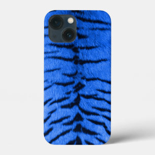 Desert Blue Tiger Skin Print iPhone 13 Mini Hoesje