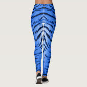 Desert Blue Tiger Skin Print Leggings (Achterkant)
