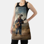 Desert Blues: A Meerkat's Denim Guitar Jam, Schort (Insitu)