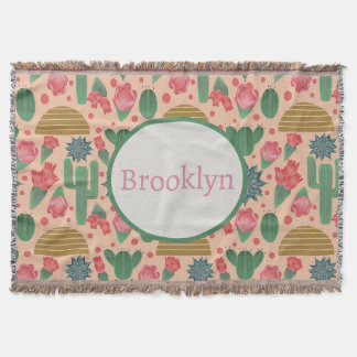 Desert Blush Roze Bloemen Kwekerij Decor-Baby Meis Deken
