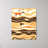 Desert Boho Abstract Canvas Afdruk (Voorkant)