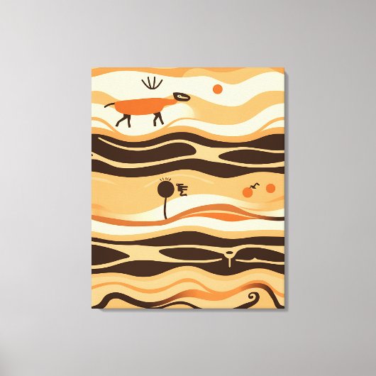 Desert Boho Abstract Canvas Afdruk (Voorkant)