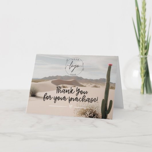 Desert | Boho | esthetisch | Cactus Bedankkaart (Voorkant)