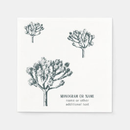 Desert Boho Joshua Tree Persoonlijke familienaam Servet