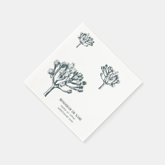 Desert Boho Joshua Tree Persoonlijke familienaam Servet (Hoek)