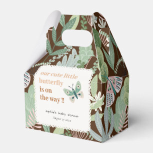 Desert Brown Retro Butterfly Garden Baby shower Bedankdoosjes
