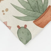 Desert Cacti Succulent Seamless Pattern Fleece Deken (Hoek)