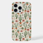 Desert Cacti Succulent Seamless Pattern iPhone Hoesje (Achterkant)