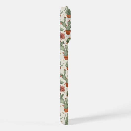 Desert Cacti Succulent Seamless Pattern iPhone Hoesje (Rechterkant)
