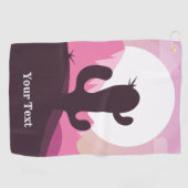 Desert Cactus aangepaste tekst golfhanddoek (Horizontaal)