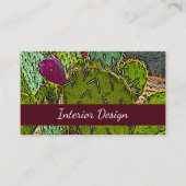 Desert Cactus Abstract Succulent Interieur Designe Visitekaartje (Voorkant)