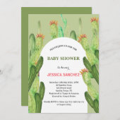 Desert Cactus Arch Bohemian Waterverf Baby shower Kaart (Voorkant / Achterkant)