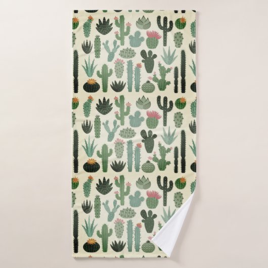 Desert Cactus Badhanddoek (Badhanddoek)