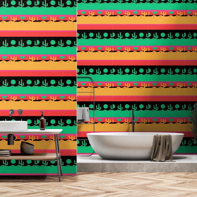 Desert Cactus Behang (Badkamer)