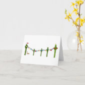 Desert Cactus Christmas Kaart (Gele Bloem)