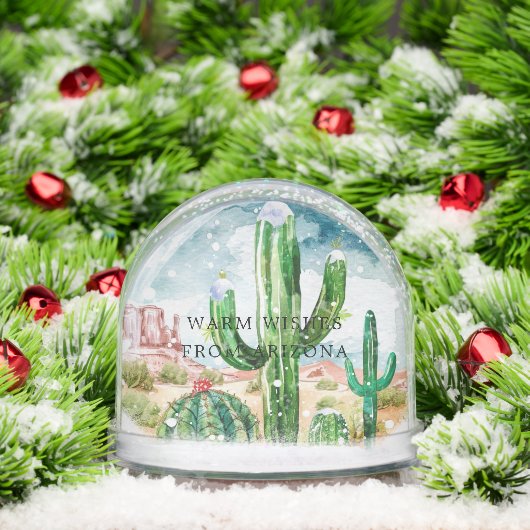 Desert Cactus Christmas | Warm Wishes Sneeuwbol (Kerstmis)