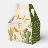 Desert Cactus Dank je Boho Arch Baby Shower Bedankdoosjes (Achterkant)