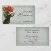 Desert Cactus Flower Cartes de visite professionne (Devant / Derrière)