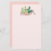 Desert Cactus Garden | Gepersonaliseerde schrijfbe (Voorkant / Achterkant)