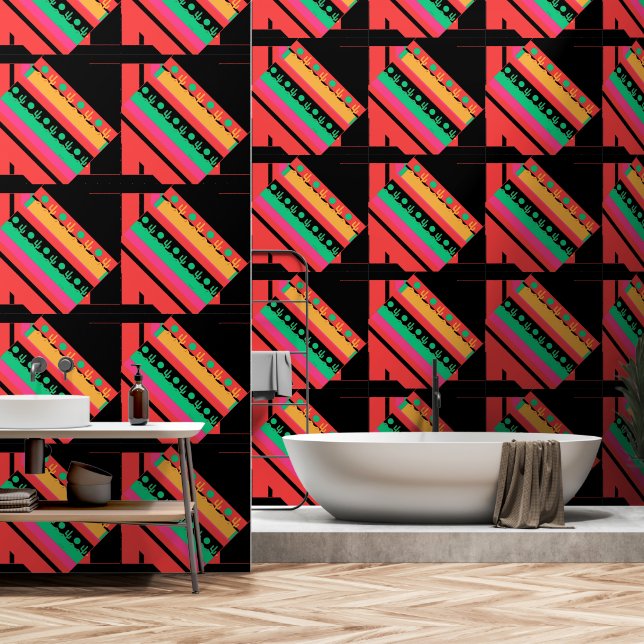 Desert Cactus Geo Behang (Badkamer)