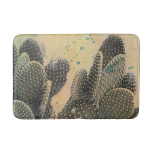 Desert Cactus   Green Splatter Badmat