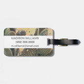 Desert Cactus | Green Splatter Bagagelabel (Achterkant horizontaal)